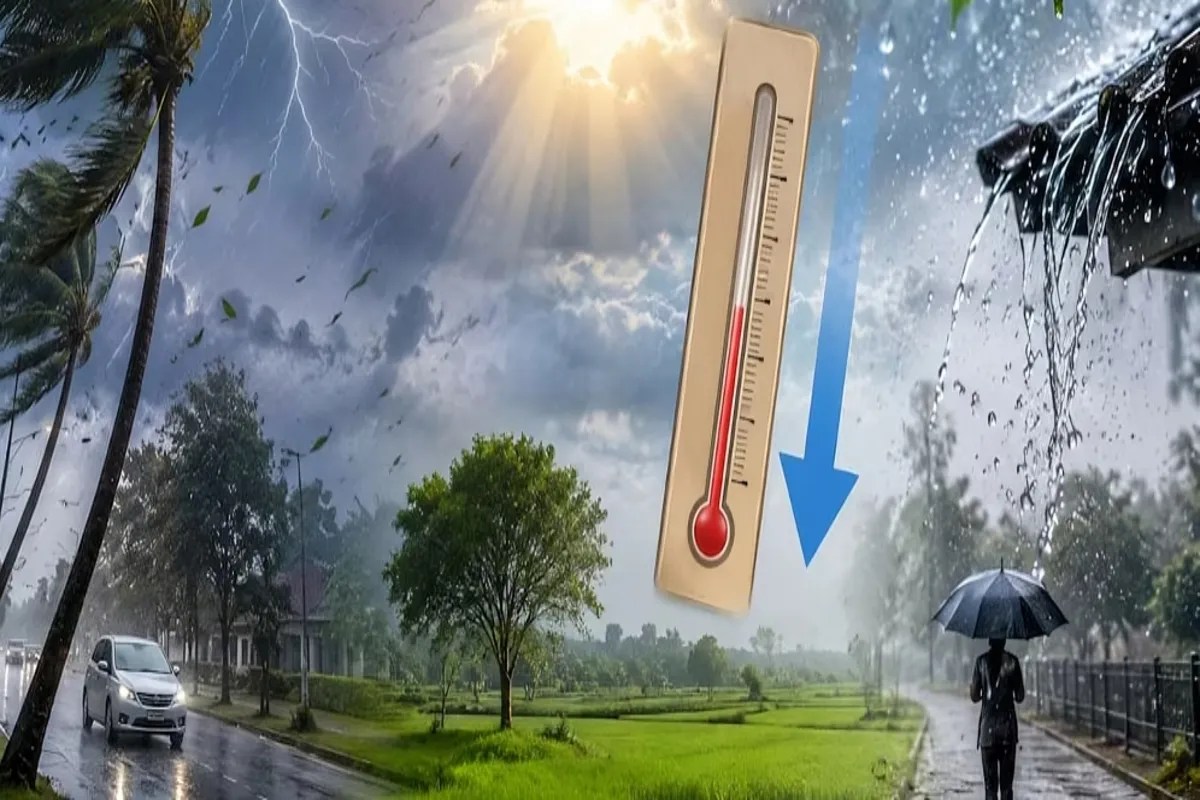 UP में मौसम का बड़ा अलर्ट: कई जिलों में आंधी, बारिश और बिजली गिरने की चेतावनी, प्रशासन ने जारी की एडवाइजरी (फोटो सोर्स : भाषा संवाद WhatsApp News Group)