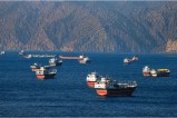 Stranded ships in Strait of Hormuz