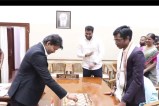 CM Vijay, Praggnanandhaa, CM Vijay Plays Chess with Praggnanandhaa Norway Chess, Tamil Nadu CM Vijay