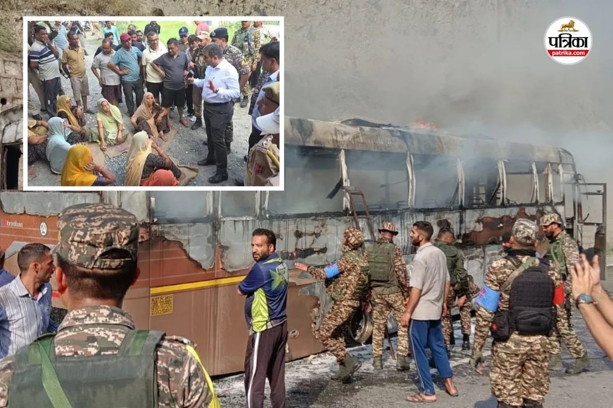 Amarnath Yatra Bus Fire Ramban Salumber Udaipur Pilgrims Safe Accident News