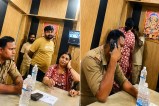 sultanpur bjp women leader pooja kasaudhan slaps man inside police outpost video viral