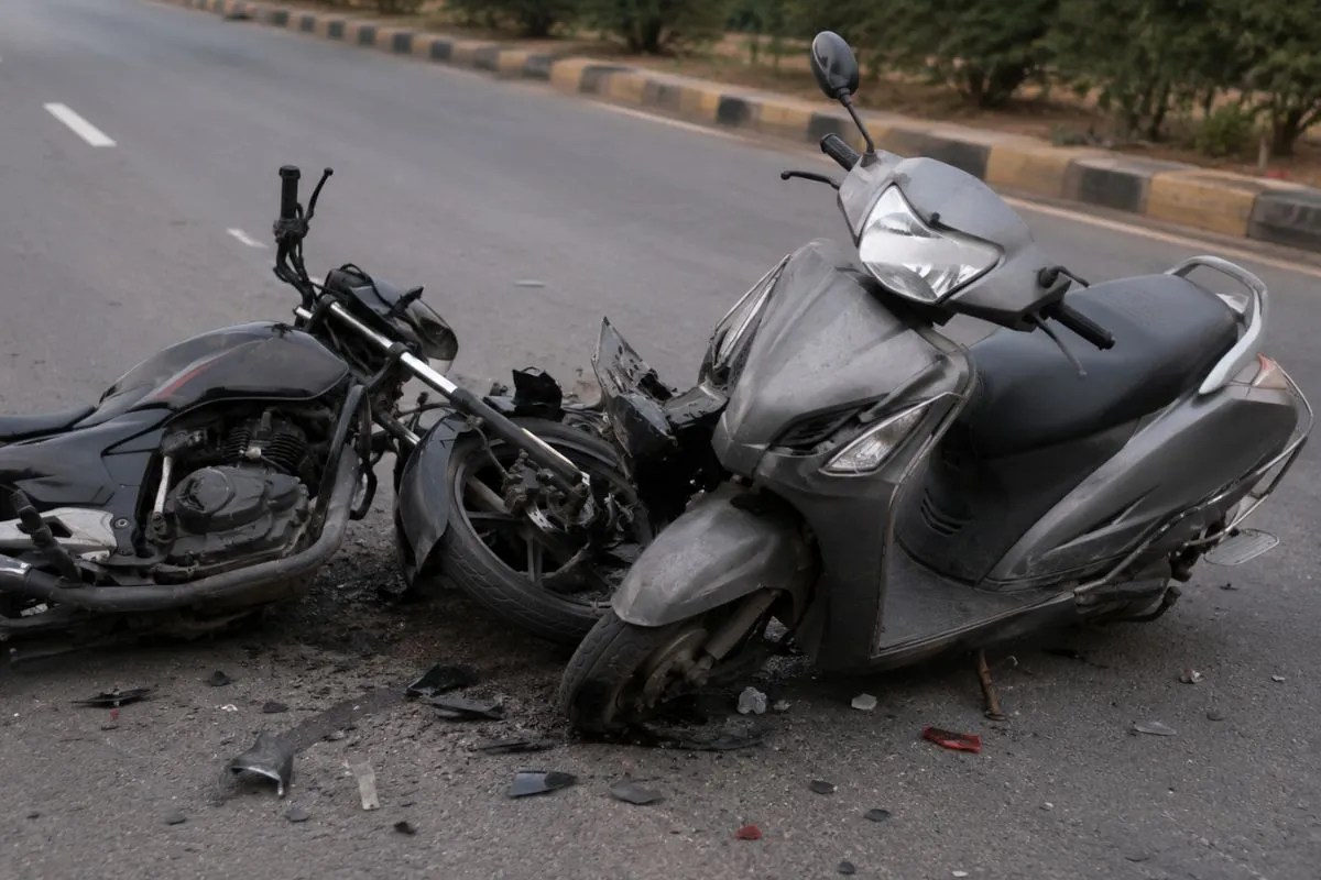 Bike Scooty Accident