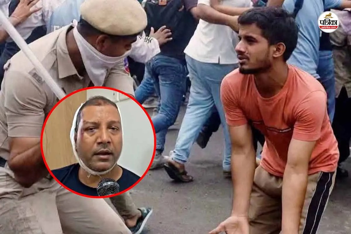 Police Inspector Nand Kishore Singh injured during CJP protest near Jantar Mantar