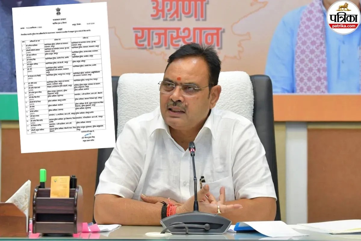 CM Bhajanlal Transfer List