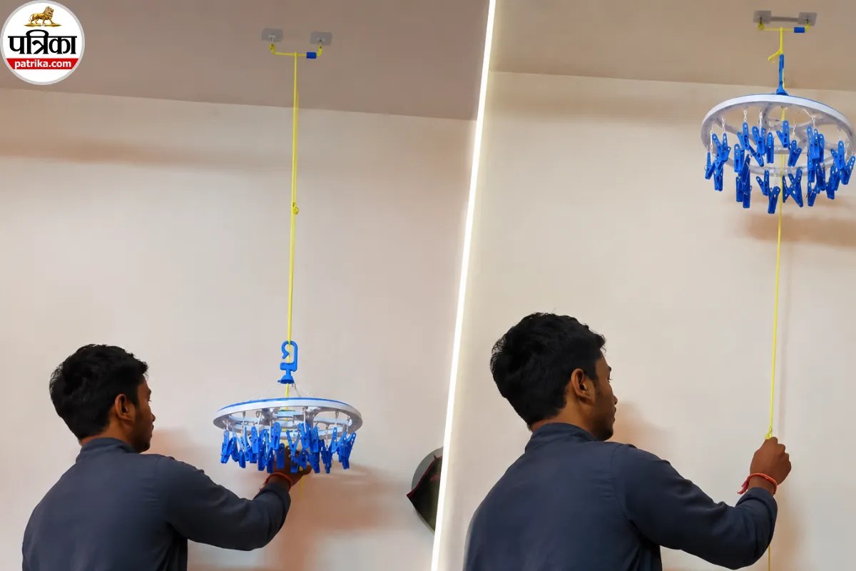 Indoor Clothes Drying Hacks, DIY Ceiling Dryer Hanger