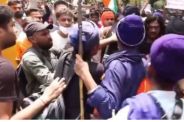 CJP protesters clash with Nihang Sikhs at Jantar Mantar