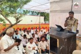 Aadhaar necessary fertilizer so why not for alcohol infront Dungarpur SP given arguments