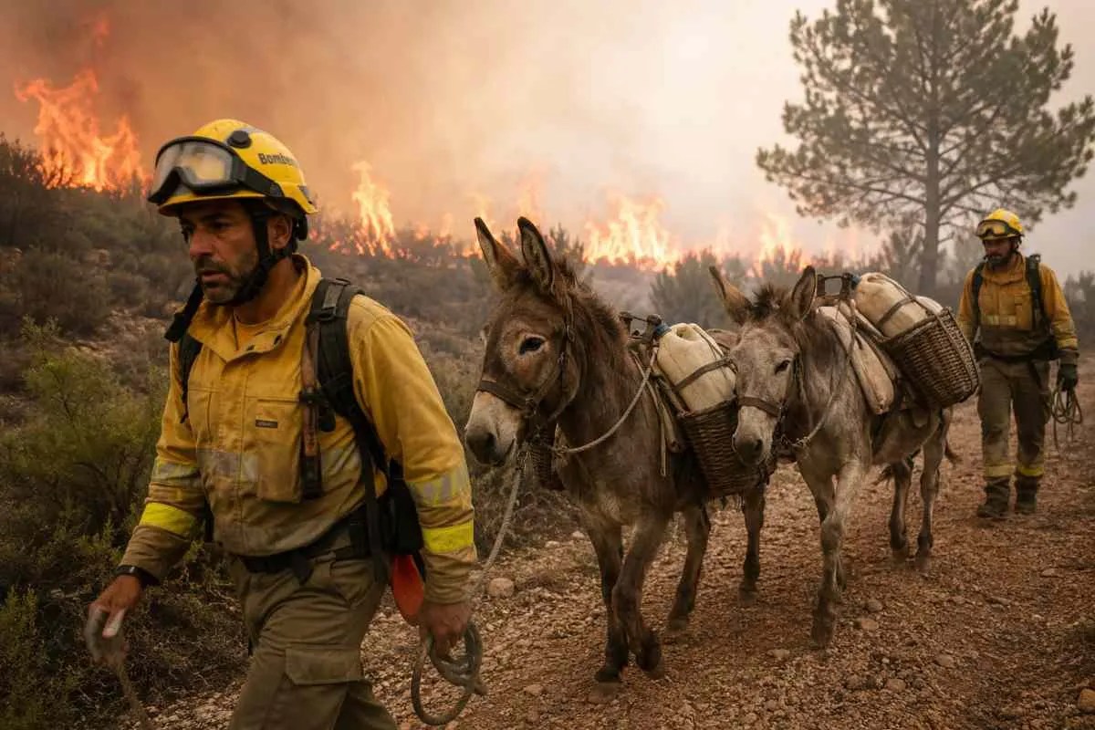 how donkeys are helping prevent wildfires in spain