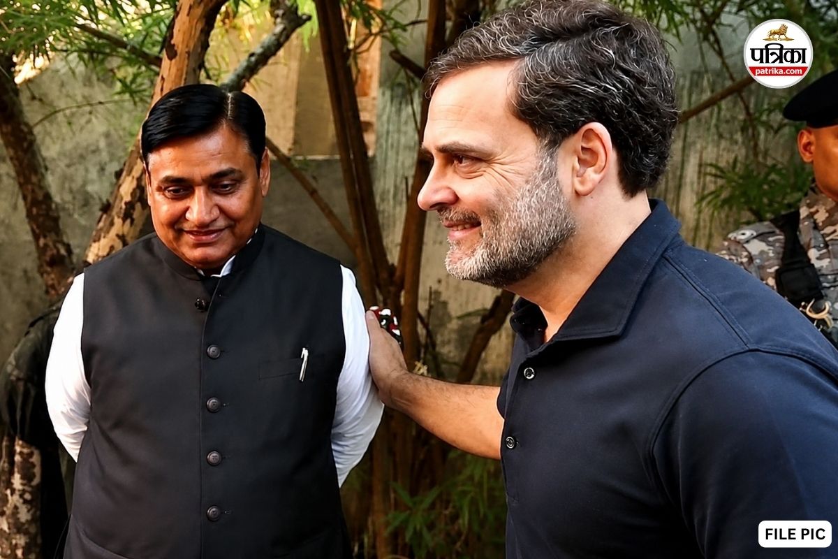 Rahul Gandhi with Govind Singh Dotasra - File PIC