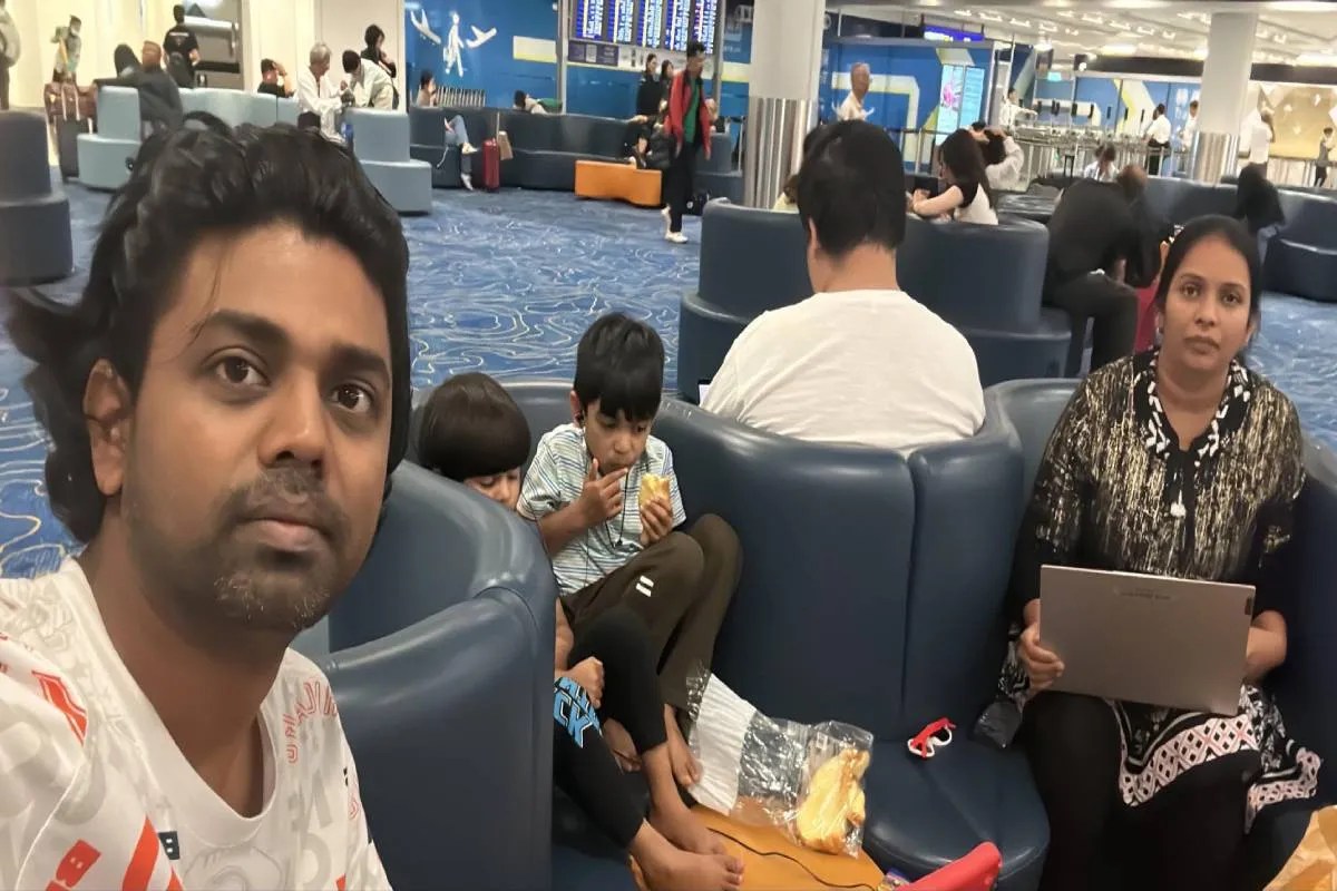 Indian Family Stranded at Hong Kong Airport News.
