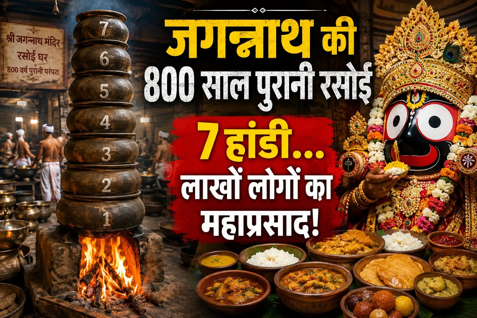 Jagannath Puri Rasoi facts, Jagannath Puri story in Hindi, Jagannath Puri Handi,