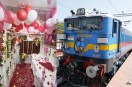 Train First AC coupe Honeymoon decoration action
