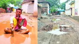 गुंडरदेही विकासखंड के गांव रनचिरई में ग्रामीण तीन साल से एक किलोमीटर लंबी सड़क पर 200 से अधिक बड़े गड्ढे हैं, जिससे आवागमन मुश्किल हो गया है।