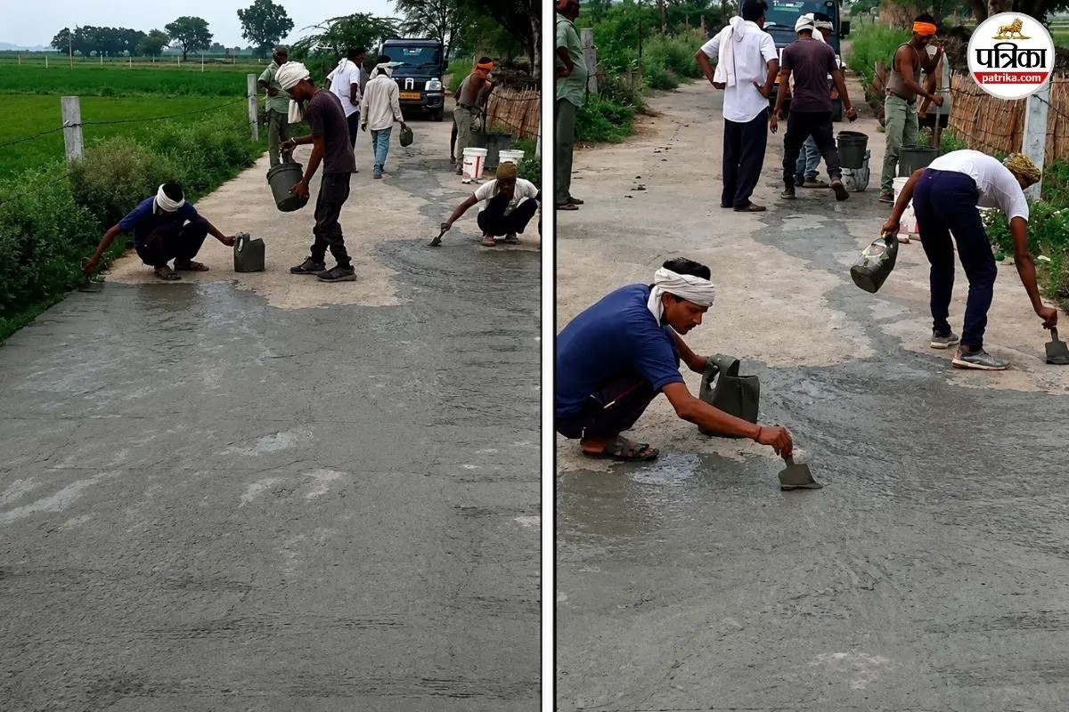 Rajasthan Sepau PWD Epoxy Road Repair Video Viral Claims Painting With Brush