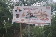 Poster war on ram mandir