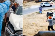 Sri Ganganagar Police officer car hits 4 women Patwaris 2 condition critical