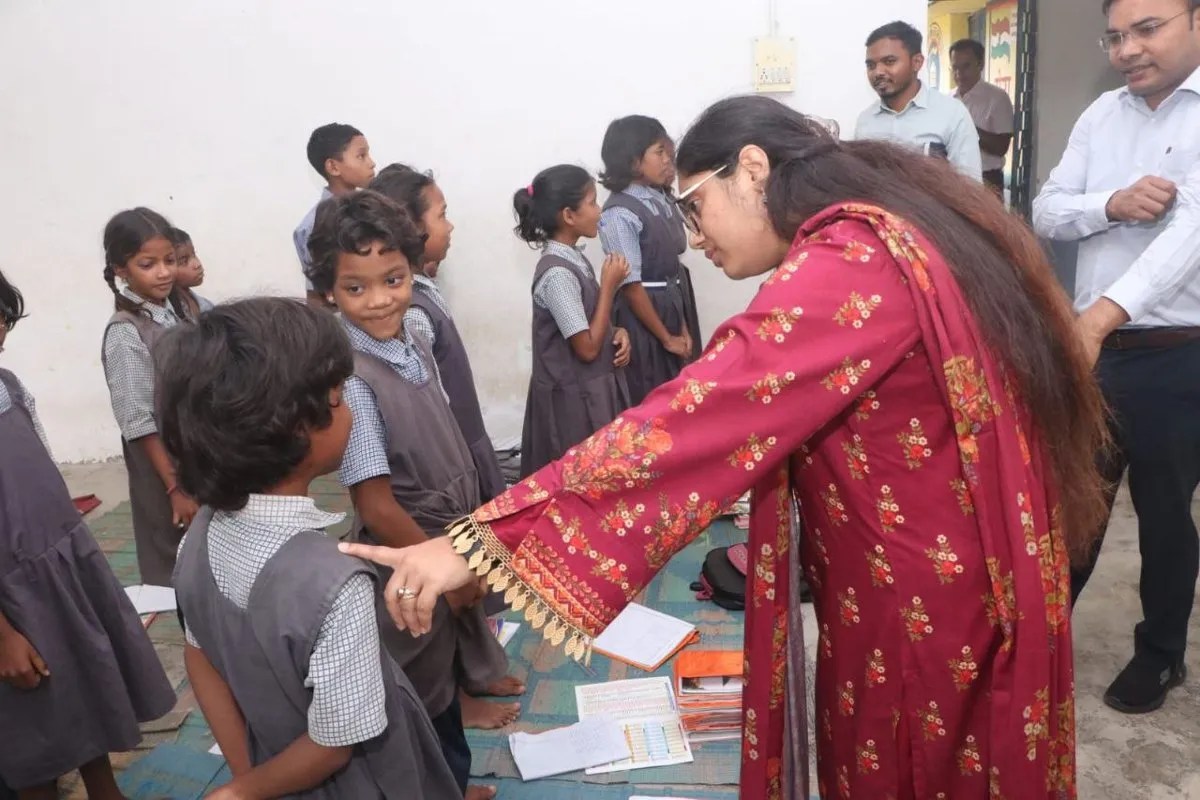 Surajpur collector in school