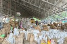 A trader stored grain in the mandi's large shed, leaving no space for farmers to even unload their produce.