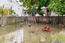 Boundary wall built but drainage forgotten; park turned into a pond.