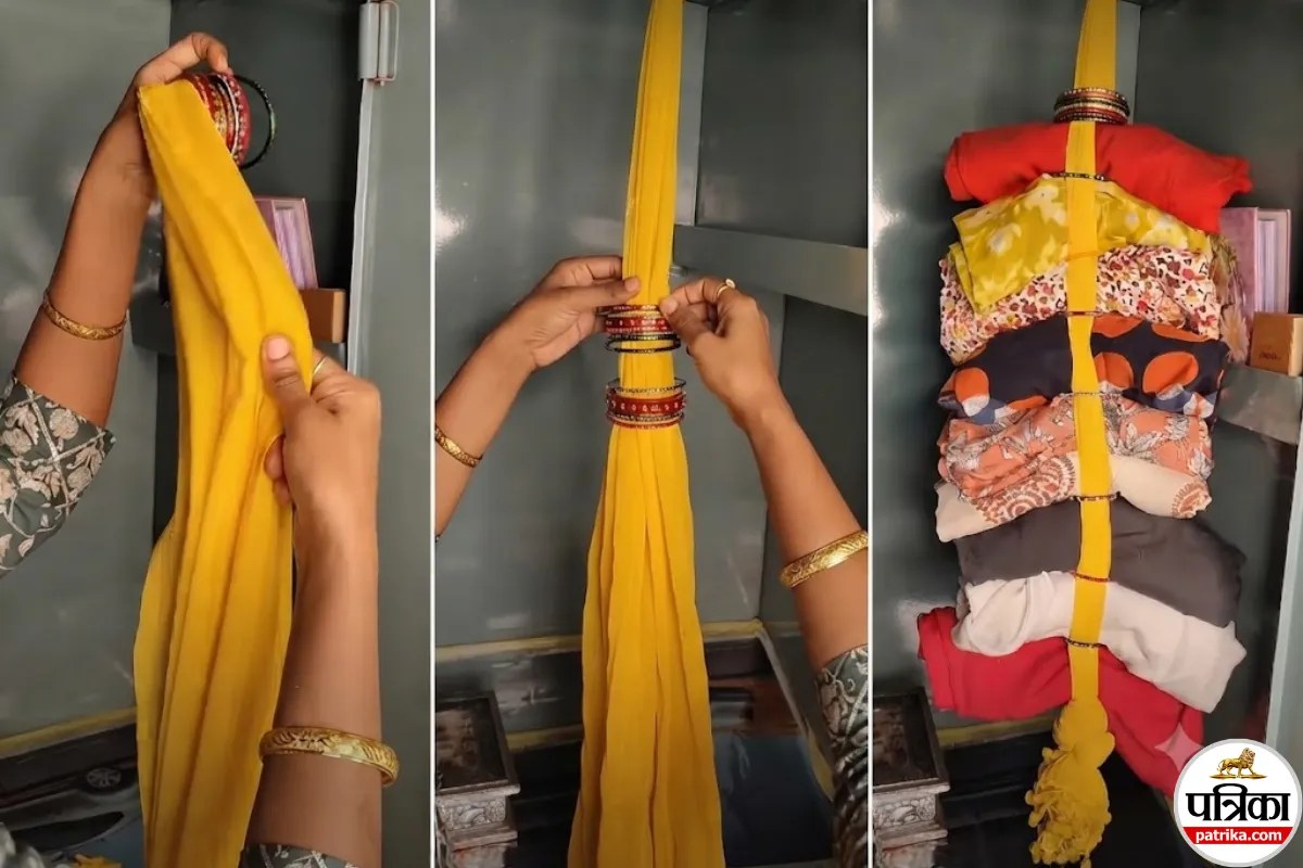Almari Organize Hacks, Dupatta Wardrobe Organizer