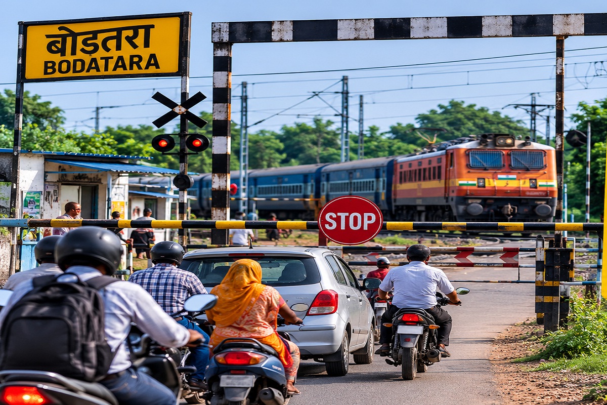 Railway crossing closed