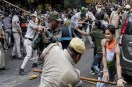 Lathi charge on protestors