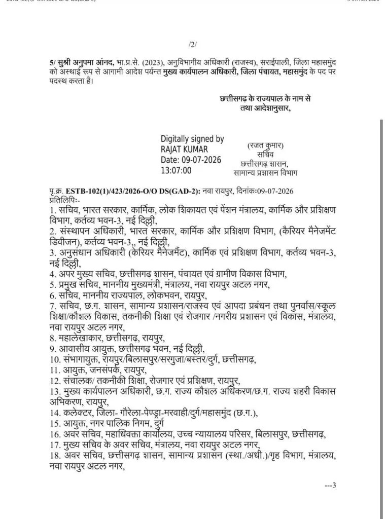 IAS Officers Transfer