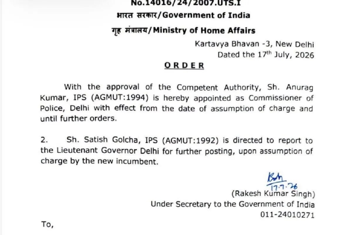 IPS Anurag Kumar appointed as Delhi Police Commissioner