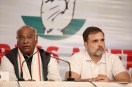 Mallikarjun Kharge and Rahul Gandhi