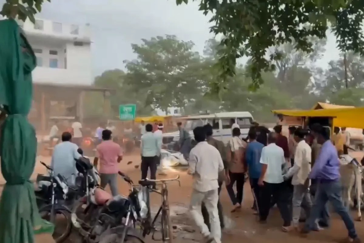 Drunken man steals police car market 14 injured bike dragged