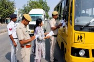 Alwar School Bus Checking