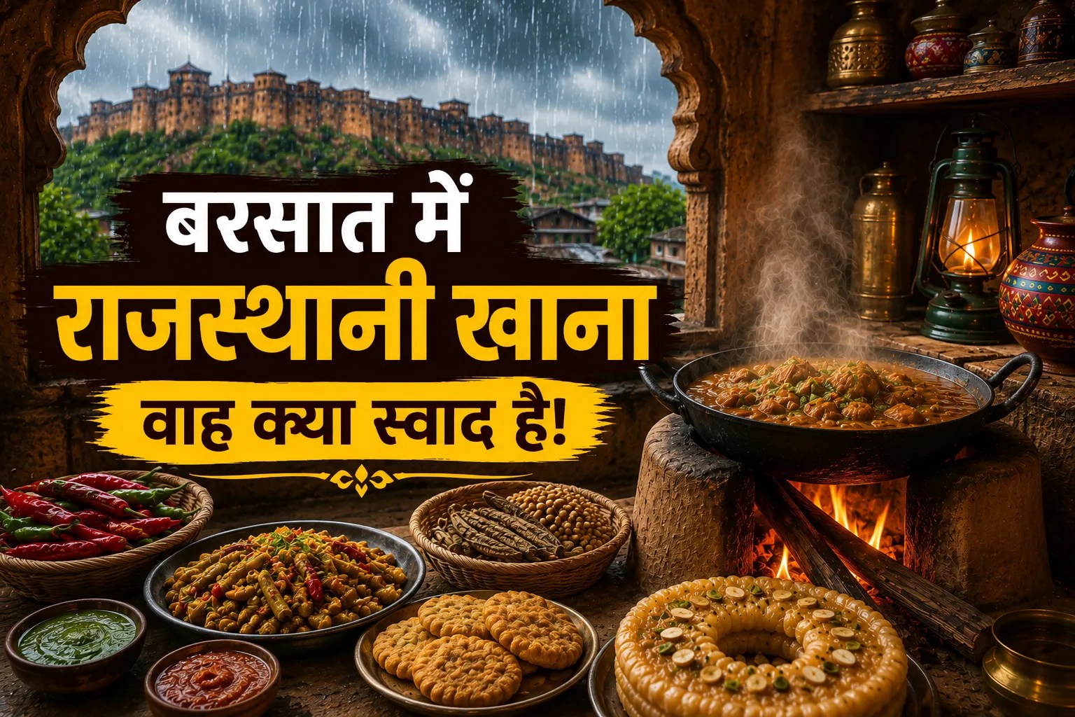 Rajasthan Monsoon Food, Rajasthani Cuisine, Rajasthan Traditional Food,