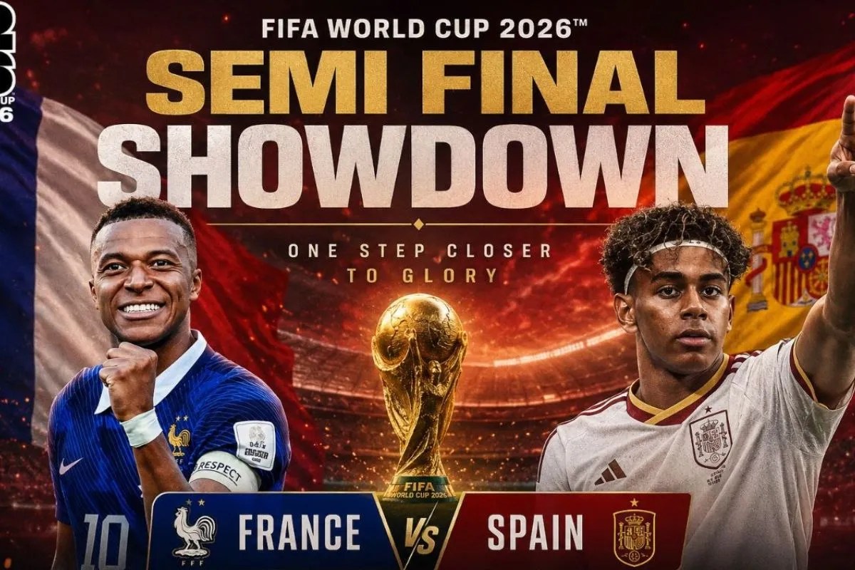 France vs Spain semifinal 2026, Kylian Mbappe golden boot, Lamine Yamal Spain football, FIFA World Cup 2026 Dallas Stadium, France vs Spain head to head, World Cup football semifinal today