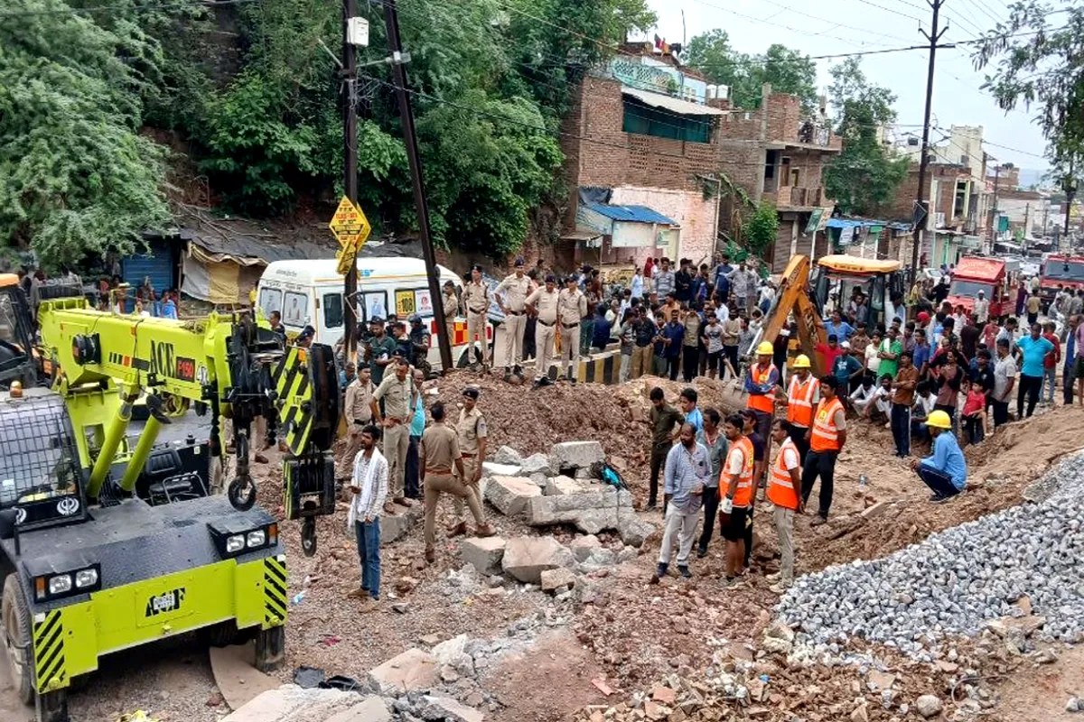Wall Collapse In Gwalior