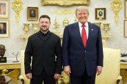 Volodymyr Zelenskyy meets Donald Trump