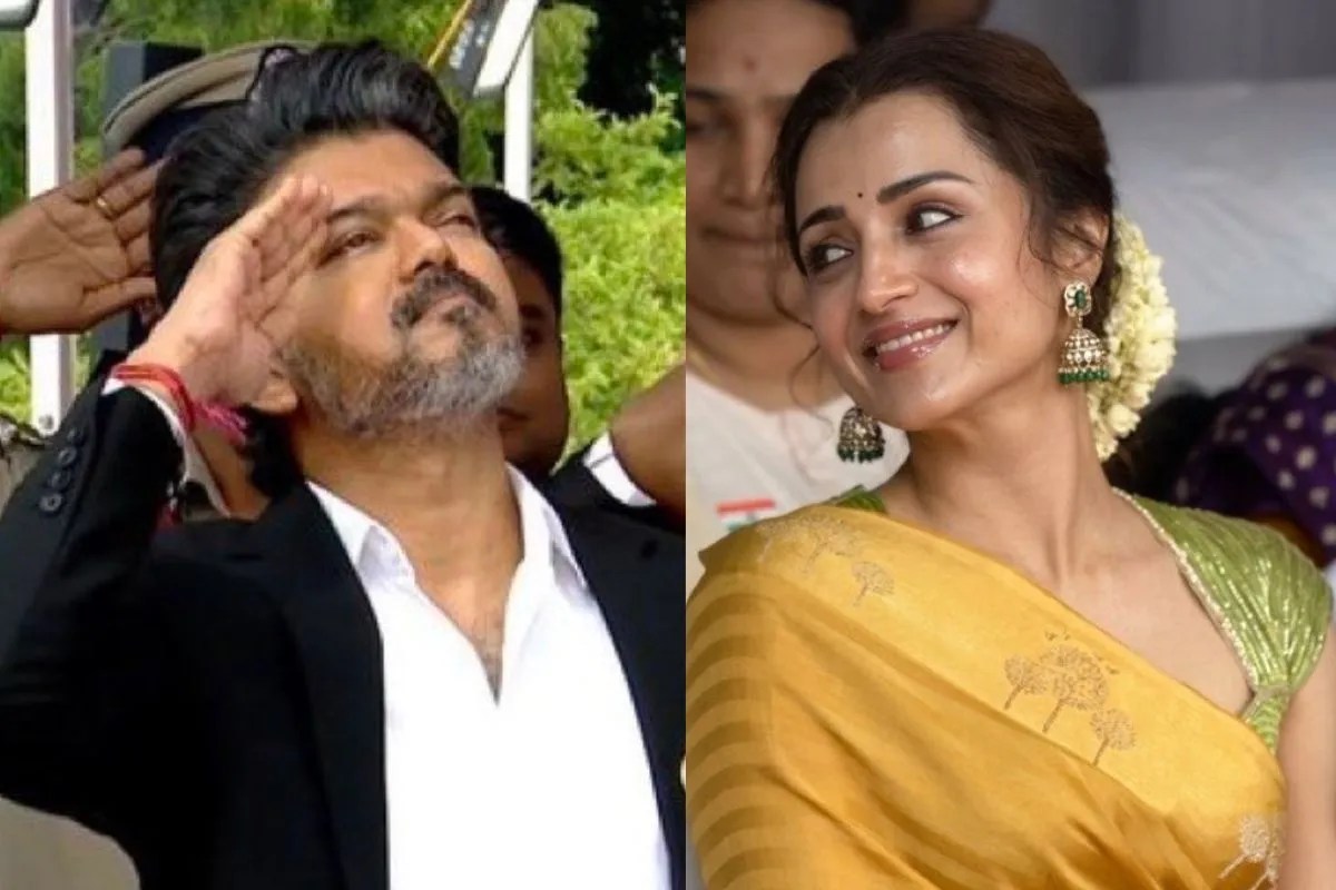 Trisha Krishnan seat front row at CM Vijay flag hoisting ceremony
