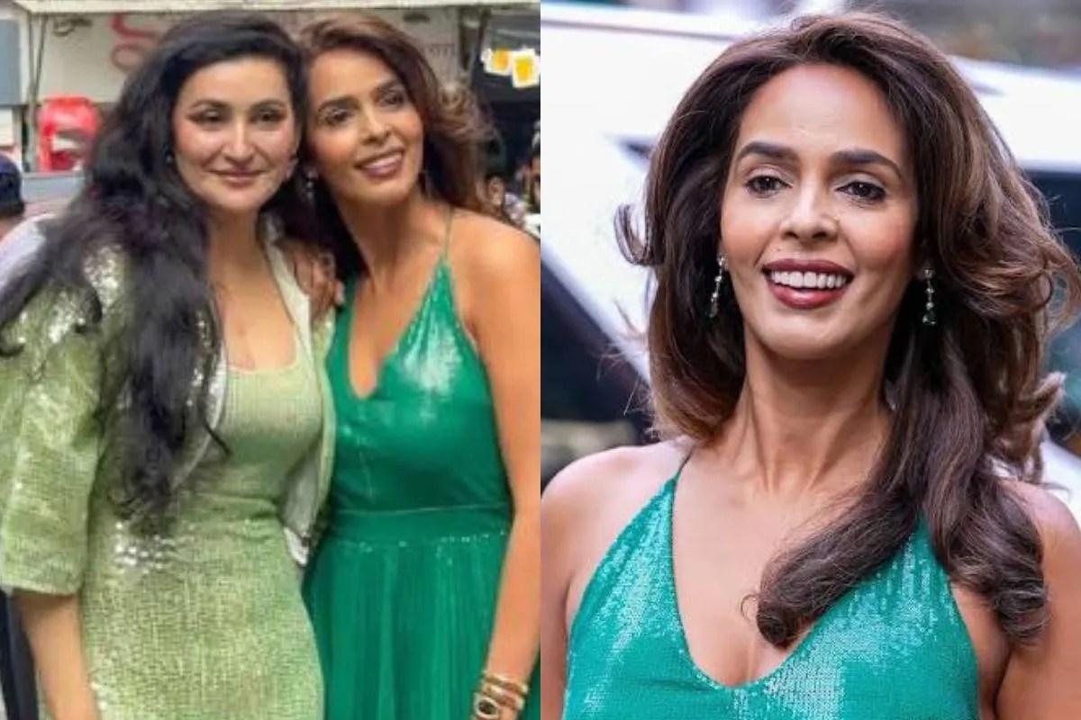 Mallika Sherawat Dig On Shalini Passi fake green dolce dress