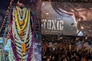Yash Fans poured milk on his photo dance after Toxic release