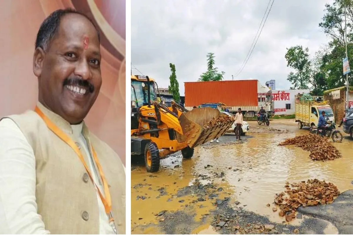 NH Road Repairing in Ambikapur