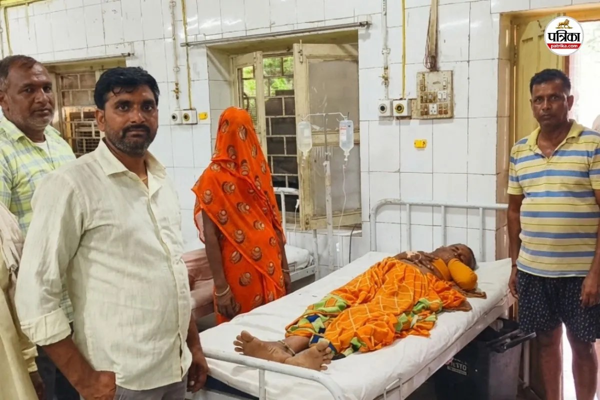 Bharatpur Bayana cobra Dhaman snake bitten woman family reached hospital treatment start