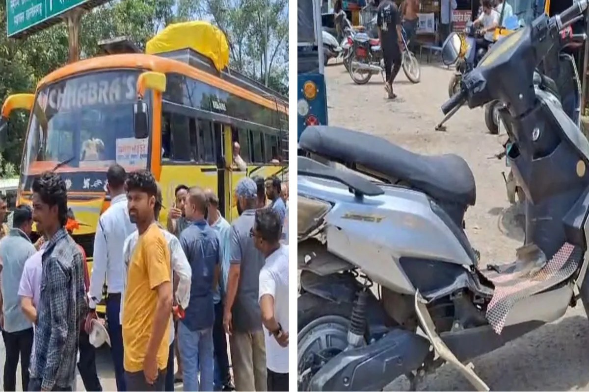 Accident in Ambikapur Gandhi chowk