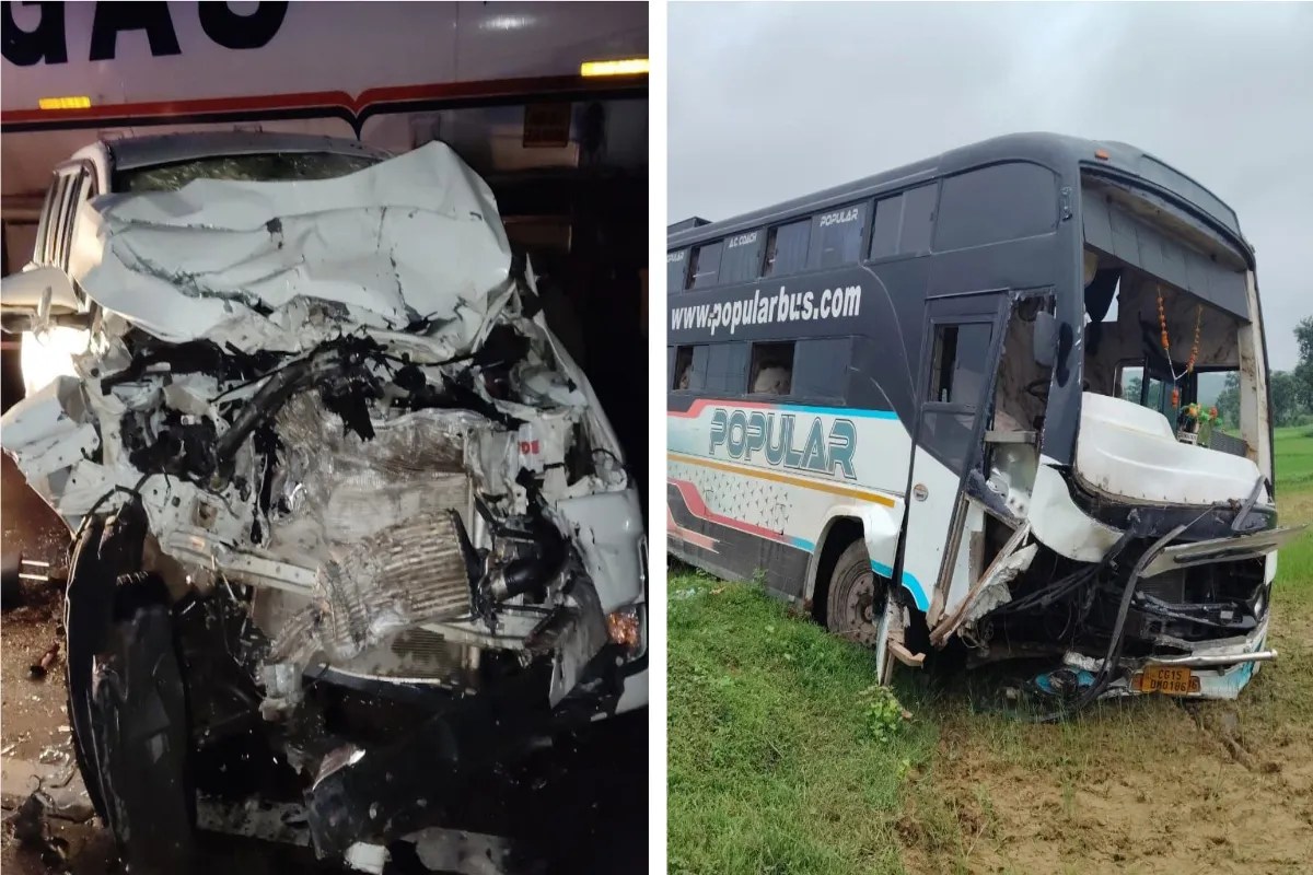 Car-bus accident on NH