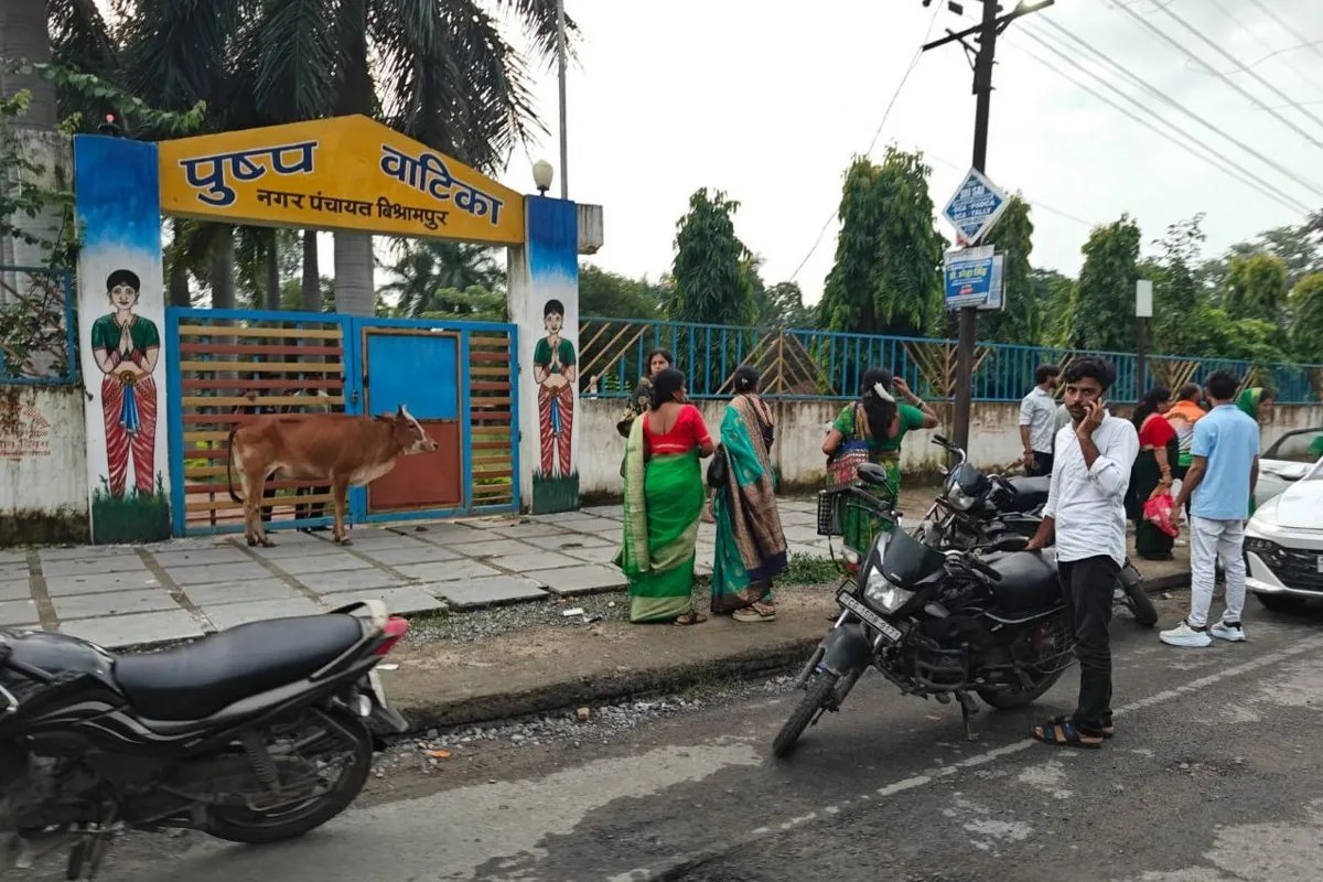 Bee attack in flower garden Bishrampur