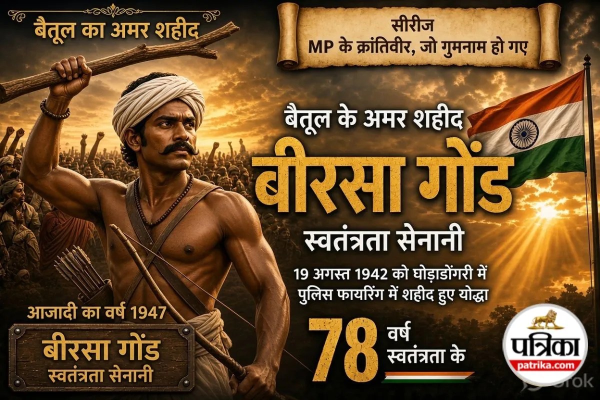 Freedom fighter birsa gond mp india