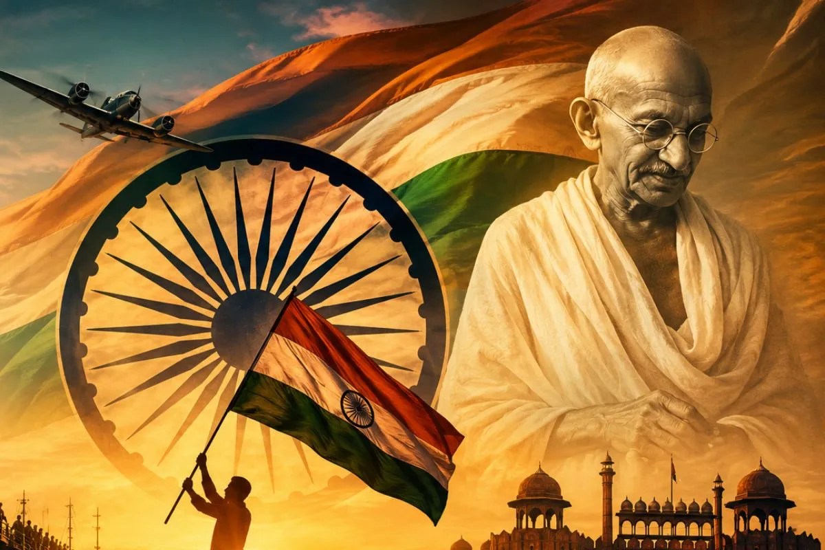 Gandhi on 15 August 1947