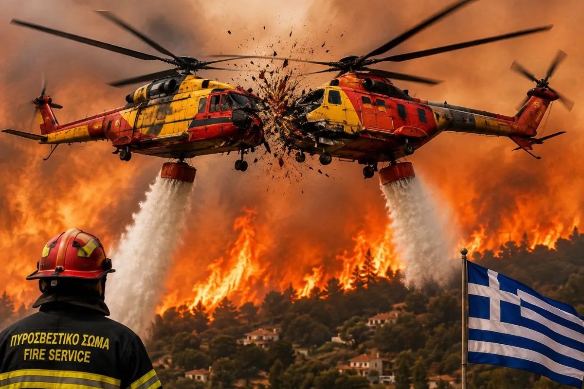 Firefighting Helicopters Collision