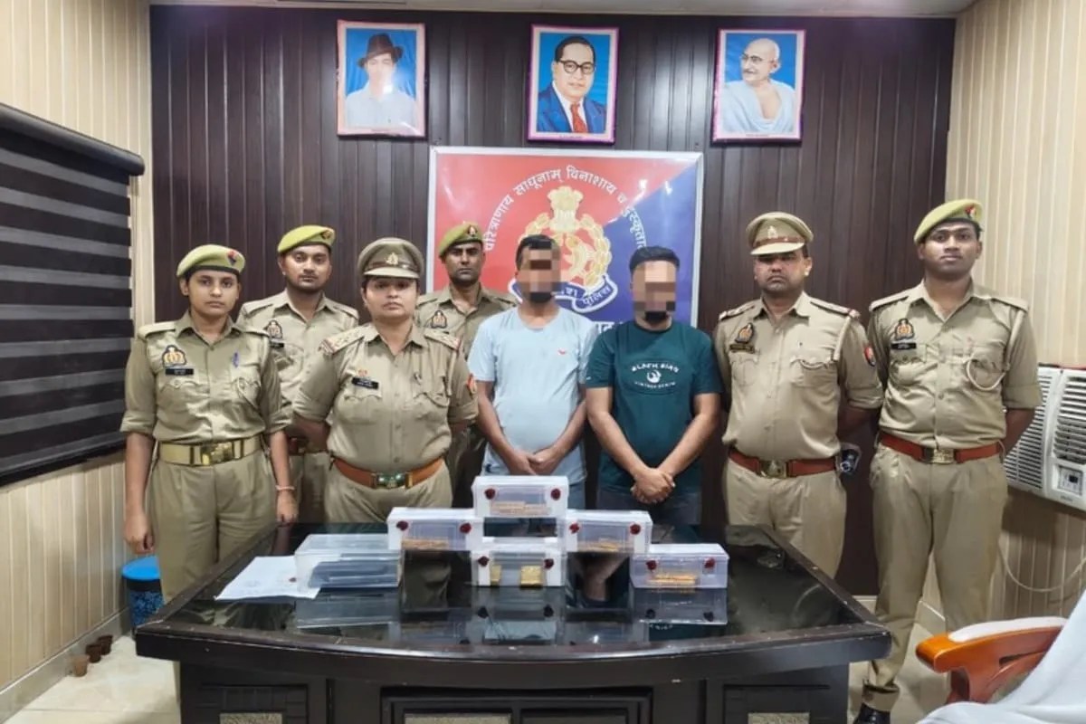 पुलिस की गिरफ्त में आरोपी, फोटो सोर्स- X कन्नौज पुलिस