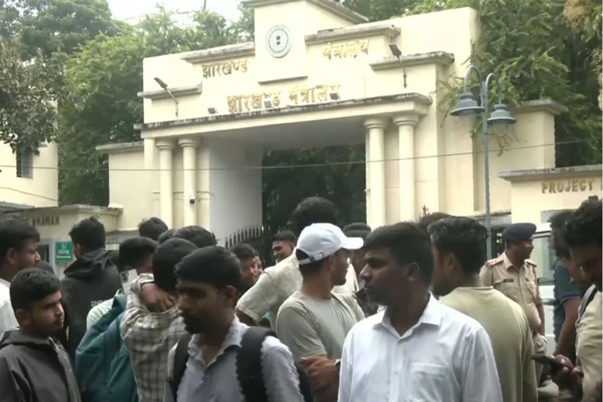 Jharkhand students protest.