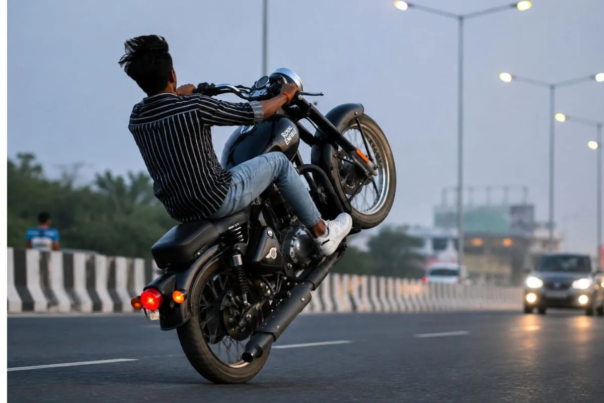 Jaipur stunt bike accident