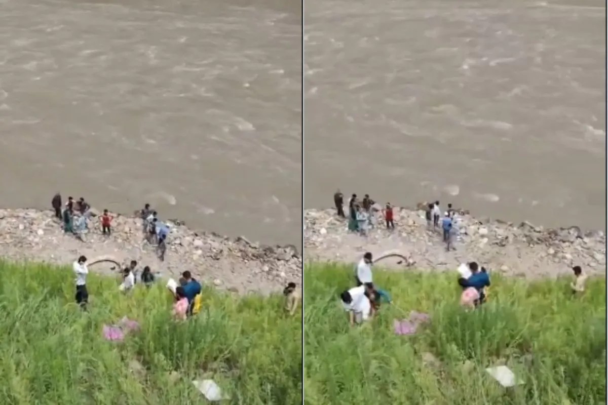 Scorpio falls into Chenab river